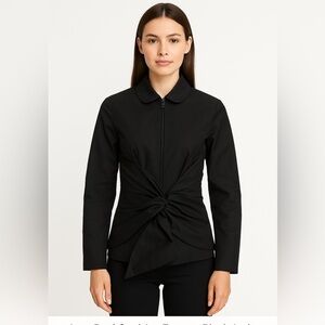 Jean Paul Gaultier Femme Black Twisted Waist Jacket – Y2K (Size 40 / US 6